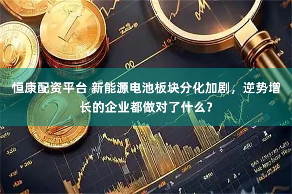恒康配资平台 新能源电池板块分化加剧，逆势增长的企业都做对了什么？