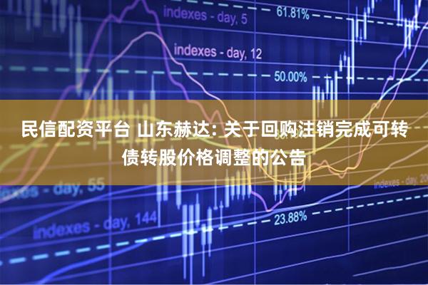 民信配资平台 山东赫达: 关于回购注销完成可转债转股价格调整的公告
